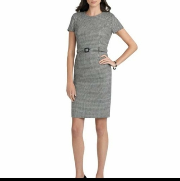 Brooks Brothers Dresses & Skirts - Brooks Brothers  Houndstooth dress belted sz 6